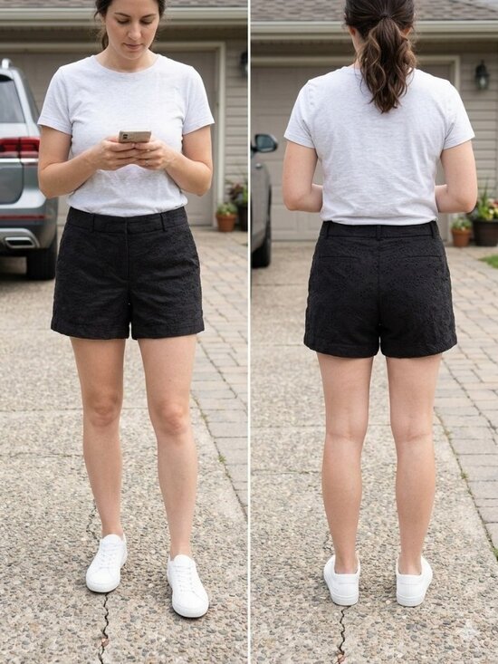 LOFT Pants - LOFT Riviera Shorts Women's Size 8 Black Cotton Eyelet Embroidered Floral Summer